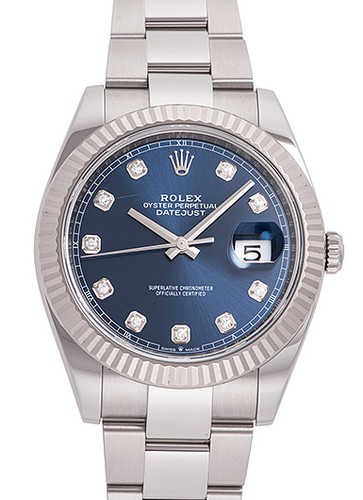 Rolex datejust41 126334g blau - rolex,